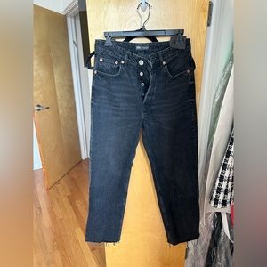 ZARA straight leg black jeans SIZE 6. Excellent condition